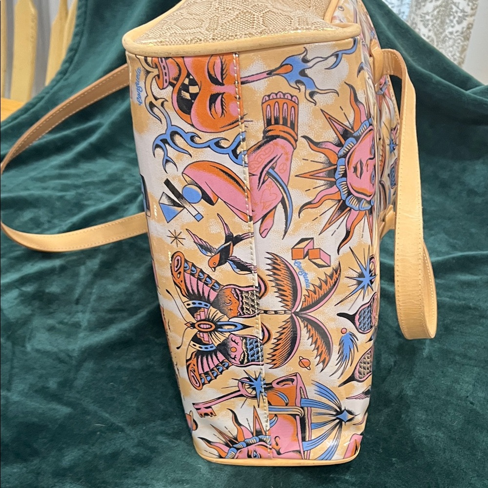 Consuela Multicolor Surreal Butterfly Tote with Matching Wallet - Picture 9 of 11
